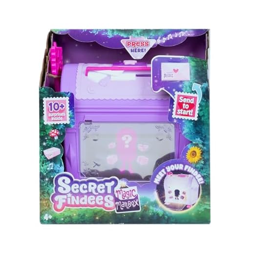 Goliath Secret Findees Magic Mailbox Lila, Sammelbares Spielzeug ab 4 Jahren, Sammlerpuppen und Interaktives Spielzeug