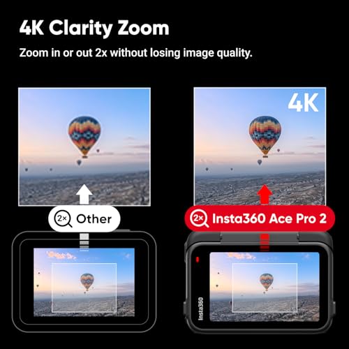undefined Insta360 Ace Pro 2 Vlog Bundle Dual Battery - 8K Waterproof Action Camera Co-Engineered with Leica, 1/1.3" Sensor, Dual AI Chip, Leading Low Light, Superior Audio, Flip Screen & AI Editing for Vlogs の商品画像 5