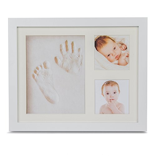Forever Tenille Premium Baby Handprint Kit Newborn Picture Frame with Non-Toxic Clay - Personalized Keepsake Footprint Kit - Luxury Baby Shower Gift for Boys and Girls
