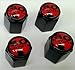 Ford Mustang Coyote 5.0 Shelby GT Valve Stem Caps (Black - Red Coyote)