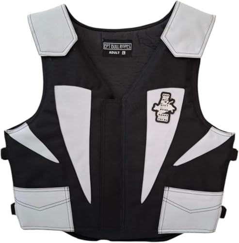 EPT Cordura Bull Riding Vest v3.0 - Black & White Cordura Canvas EPT Brand - Adult Sizes: (Medium)