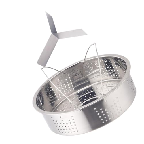 HOUDERCO ステンレス製ダブルハンドル蒸し器 大容量電気炊飯器用 衛生的な蒸しラック 三割可能なセパレーター付き 家用多機能蒸し器