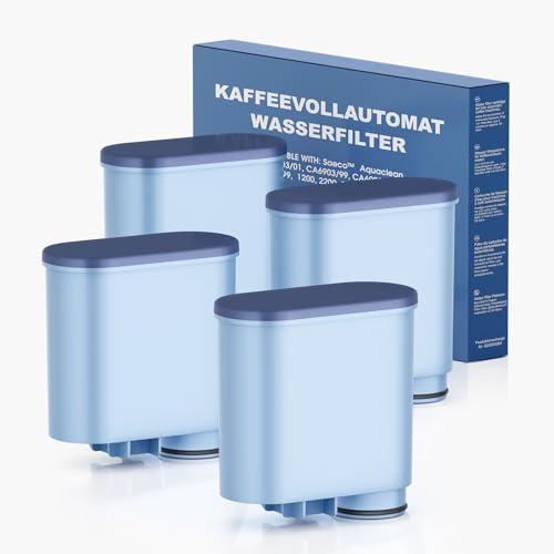 Mutital Set di 4 Filtri per Macchine da Caffè, Compatibili con Sistema Philips AquaClean (Codice CA6903), Filtro Anticalcare Specializzato per Macchine Espresso e Macchine da Caffè Automatiche