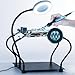 Helping Hands Soldering Station with 5X Magnifying Glass with light, 4 Flexible Helping Hand Arms Magnifier and Third Hand Soldering Tool for Electronic Repair Soldering Jewelry Crafts