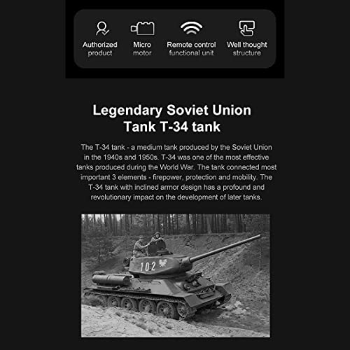 Technik Panzer Ferngesteuert mit Motor Set, 722 Fliesen Militär Sowjetisch T-34 Medium Tank Modellbausatz, WW2 Panzer… – Bild 6