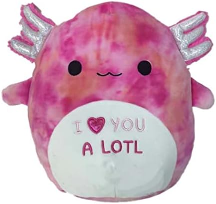 Squishmallow Axolotl Mexican Walking Fish 30cm (12 inch) Aleka I Heart You A LOTL Valentine Pink Plush Stuffed Animal Super Soft Cuddle Pillow