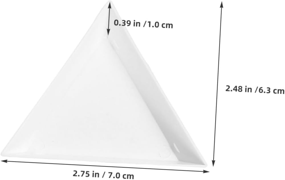 Holibanna 30pcs Triangle Sorting Tray Plastic Bead Organizers Rhinestone Tray Sorter Nail Art Plate Storage Holder image 2