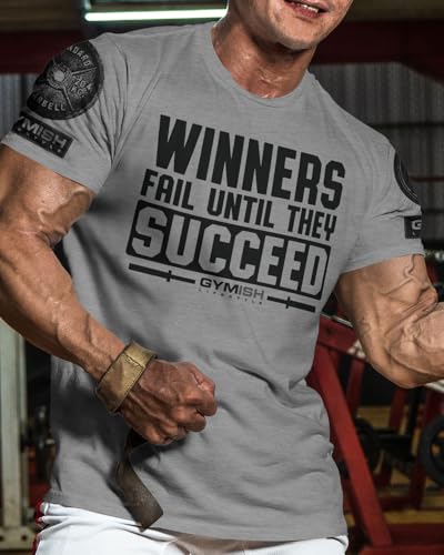 Winners Fail Mens Bodybuilding T-Shirts Graphic Tees Short Sleeve Workout Shirt2