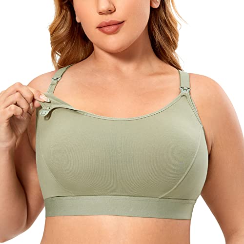 Image of Gratlin Women's Plus Size Nursing Bra Sports Maternity Support Cotton Breastfeeding Bras