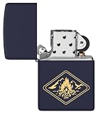 Zippo Campfire Zapalniczka Sztormowa, Grawerowanie Laserowe, Wielokrotnego Użytku, do Napełniania, Wiatroodporna Konstrukcja, Pudełko na Prezent, Wykonano w USA, Kolor Granatowy Matowy (Navy Matte)