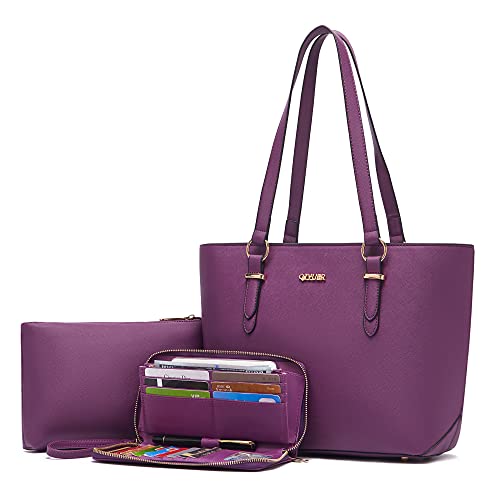 Image of Purses And Wallets Set For Women Work Tote Satchel Handbags Shoulder Bag Top Handle Totes Purse With Matching Wallet