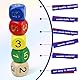 Mathe Würfel 5 STK, Würfel mit den Zahlen 1-6, Große HolzWürfel 30MM, D6 Würfel Set, Würfel Bunt, Spiel Würfel Kinderspielzeug, für Frühkindlichen Erziehung, Party,Mathematische