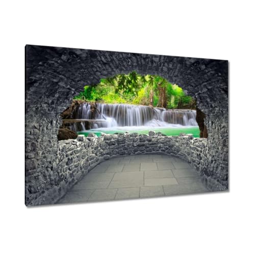 Toile cascade Thaïlande 90 x 60 cm pour illuminer un mur sombre et vide