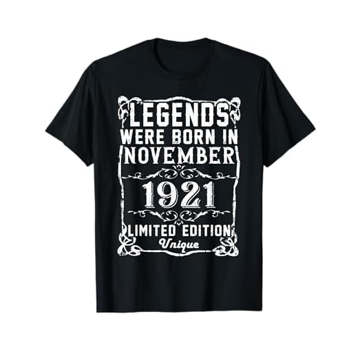 Cumpleaños Noviembre 1921 Edición Limitada Regalo Vintage Camiseta