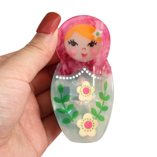 Personalized Acetate Matryoshka Russian Nesting Doll Hair Claw Clip, 1 Piece