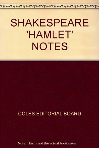SHAKESPEARE 'HAMLET' NOTES B000SIMIL8 Book Cover