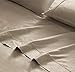 Brielle 100% Modal 400 Thread Count Sateen Sheet Set, King, Taupe