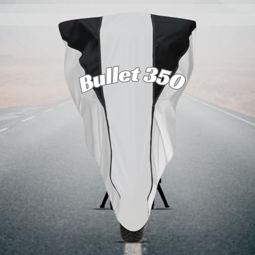 Image of Motorcycle Bike Body Cover for Outdoor Use - Heavy Fabric Water Resistant Two Wheeler Cover with UV, Dust & Rain Protection Compatible for Bullet 350