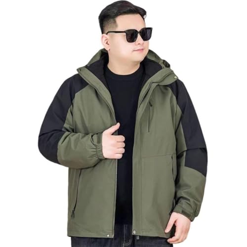Veste coupe-vent homme 2 pièces polaire vert armée 2XL