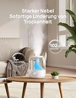 DREO Luftbefeuchters für Schlafzimmer, kühler Nebel Luftbefeuchter für Haus und großen Raum, leiser Luftbefeuchter für Baby, Nachtlicht, ätherisches Diffusor, schnelle Ultraschall Luftbefeuchters – Ansicht 5
