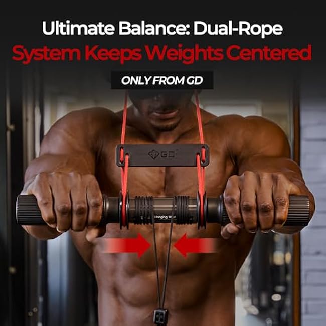 GD Hanging Wrist Roller Forearm Blaster- Forearm Strengthener Exercise Equipment Wrist Trainer for Muscle building and Injury prevention Hand Grip Strength