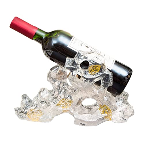 Soporte para botellas de vino de resina transparente miniatura 1
