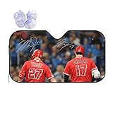 人気 大谷翔平 サンシェード 車フロント ガラスカバー 遮光 断熱 車用 紫外線カット 簡単着脱 吸盤 車用サンシェード 保護四季用 雑貨 130*70cm