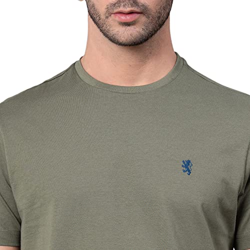 Image of Red Tape Solid Navy Round Neck T-Shirt for Men | Premium Comfort | Versatile Everyday Essential