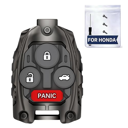 Cutting NOT Required - Upgraded Heavy Key Fob Cover Shell Replacement for Honda Accord 2003-2012,Civic EX 2006-2013,Pilot 2009-2015,CR-V 2005-2006 Key Fob Case (4 Buttons-Black) by TALKMOON - Used condition - US$15.89
