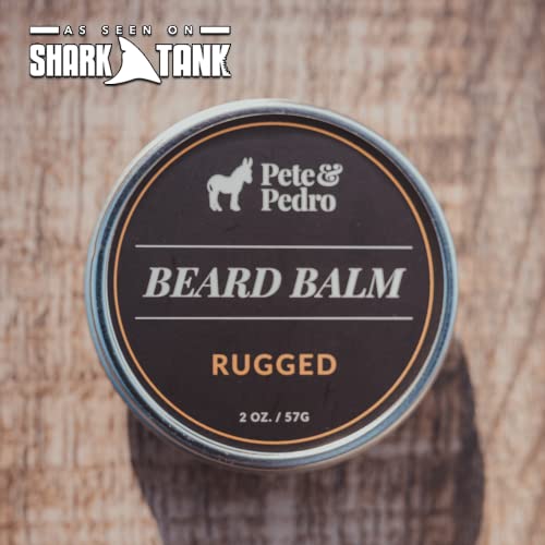 Pete & Pedro Rugged Beard Balm - Cedar, Bergamot, & Tobacco Scent | 100% Natural & Organic Ingredients | Light-Hold, Hydrates, Softens Skin, Reduces Itch, Frizz & Flakes| As Seen On Shark Tank, 2 Oz. #TOP4