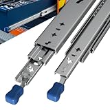 Schwerlastauszug 400mm Vollauszug bis 120kg, Verriegelung, 53mm, 1 Paar
