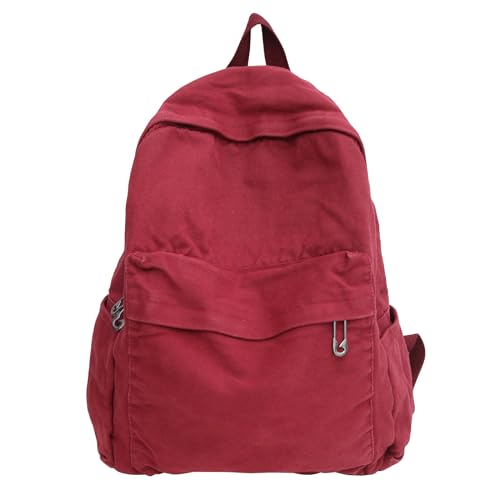 Image of AFGWK Vintage Canvas Backpack for Women Grunge Hippie Cute Boho School
