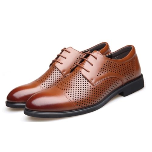 Office Groom Dress Shoes for Men Leather Oxford Lace-Up Formal Business Footwear for Wedding Ceremony Attire2