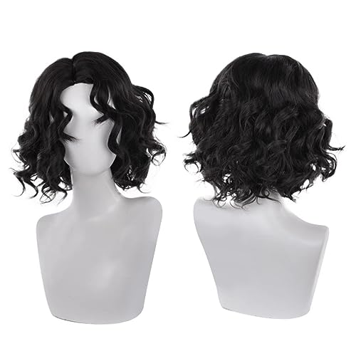 Peluca de cosplay esponjosa natural para hombres con volumen y rizos