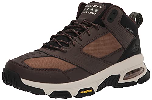 Skechers mens Skechers Me's Skech Air Envoy Bulldozer Lace-up Sneaker Oxford, Brown, 9.5 US
