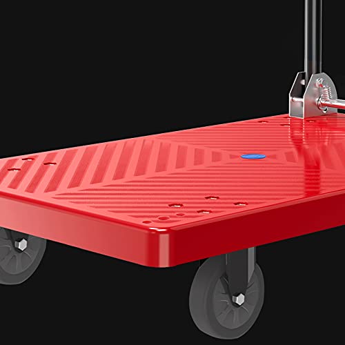 Carretilla plegable con plataforma de plástico y 4 ruedas miniatura 5