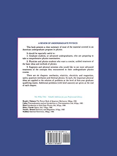 Wiley 9780471816843 A Review Of Undergraduate Physics thumb #1