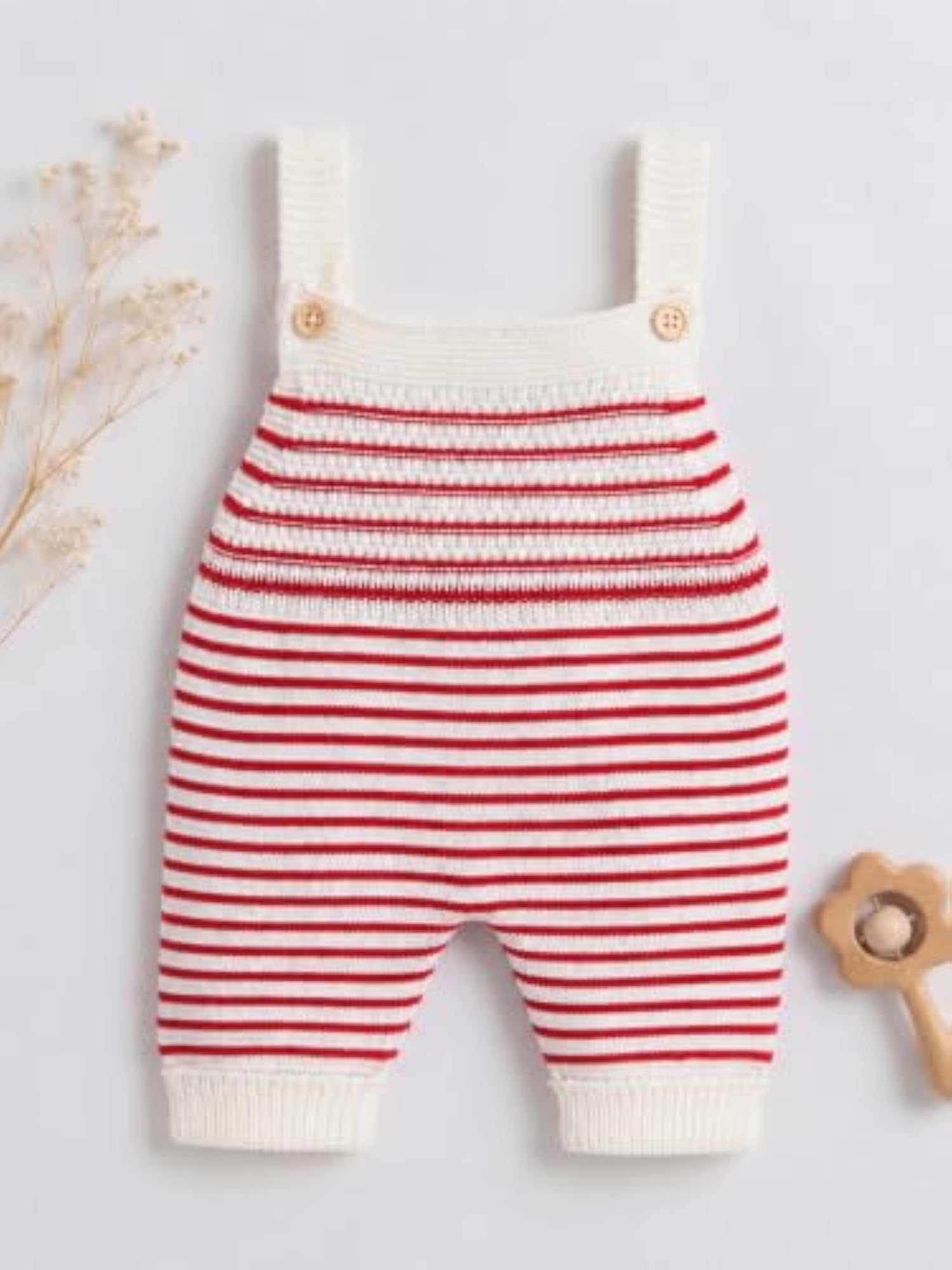 Woollen Knitted Dungaree Romper for 6-12 Months