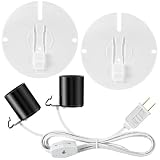 Meonum 10 FT Blow Mold Light Cord with Dual E26/E27 Sockets, Replacement Power Cord with Switch, Fuse & Plug for Christmas Village House Blow Molds, Holiday Decor & Salt Lamps