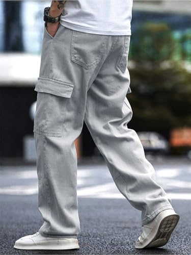 Image of Noble Monk Men's Cargo Pant | Drawstring | Solid Cargo | Multi Pockets Trackpant