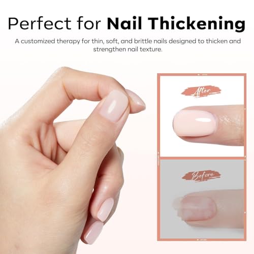 Image of modelones Rubber Builder Nail Gel Base Coat, Jelly Nude Translucent Builder Base Nail Gel Thickening Strengthening Building Apex for Beginner DIY Salon at Home