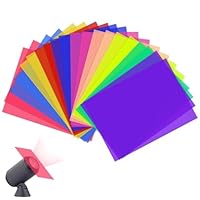 20 Stück Farbfolien Gel Filter Film Farbkorrektur Gel Lichtfilter 10 Farben Transparente Farbfolien Fotografie A4 Größe für Foto Studio Party Schmücken DIY