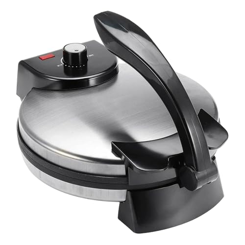 Monwssoe Electric Tortilla Press, 2000W Tortilla Press Machine with Adjustable Temperature & Non-Stick Plate for Roti, Flatbread, Pizza Dough