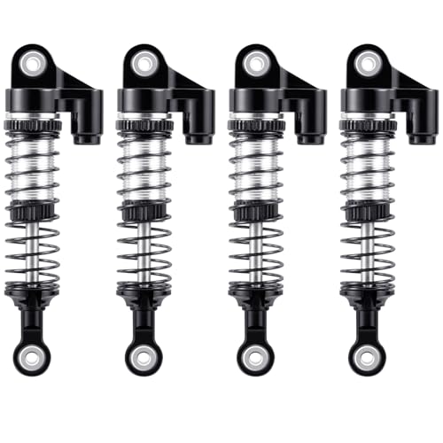 RC Shock Absorber 53mm Dampers 4Pcs for Redcat Ascent 18 Upgrades 1/18 Scale RC Crawler Car Accessories, Black