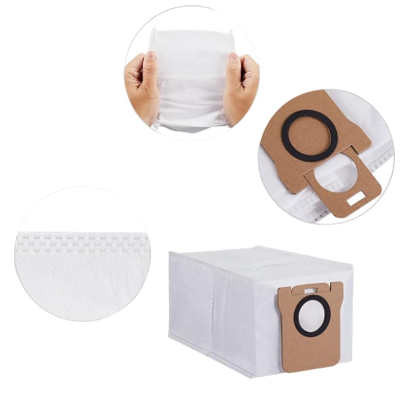 Lot De 16 Sacs à Poussière Compatibles Dreame L10s Ultra / L20 Ultra / S10 Pro - Grande Capacité Et Auto-Verrouillage