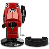 Didiesse Baby Frog Coffee & Tea – Macchina da Caffè a Cialde, con Frullino Montalatte e Doppio Portacialde per Caffè e Tè, Basso Consumo 650W, Erogatore Acqua Calda. (Rosso Pieno)