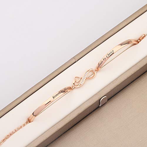 Image of CENWA Sisters by Marriage Friends by Choice Bracelet Best Sisters in Law Gift Maid of Honor Gift Wedding Bracelet Gifts for