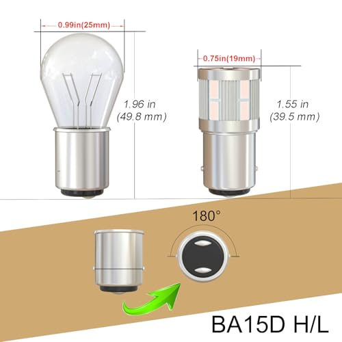 Image of BA15D H /L LED Bulb 1142 1076 Light Bulb Pink Purple for Car Marine Boat Truck Camper Trailers Motorhomes Interior Lights DC 12V-24V (Pack 2)