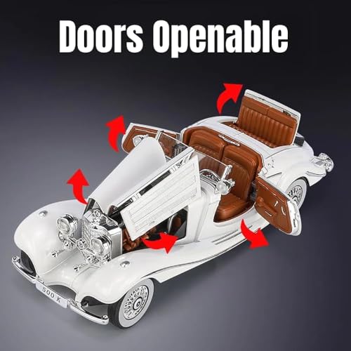 Image of Toy Car For Kids | Best Toys Gifts Toys For Boys & Girl'S (124Vintage Wht Car), White