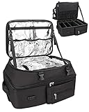 Relavel Übergroße Kosmetiktasche Portable Reise Make Up Tasche, Extra Große Professionelle Makeup Organizer Rucksack mit verstellbarem Riemen und Trennwänden